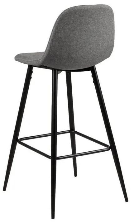 Scaun bar cu baza metalică Actona Wilma, gri deschis