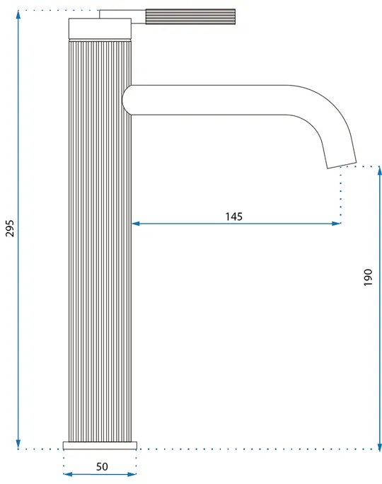 Baterie lavoar Rea Argon auriu Auriu inalta