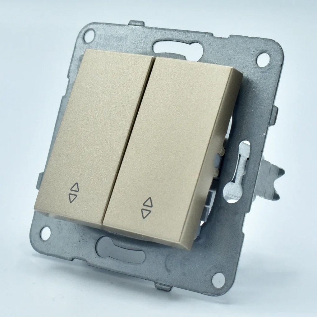 Intrerupator dublu alternativ, 10A, IP20, Bronz, Panasonic Arkedia Slim / Karre Plus