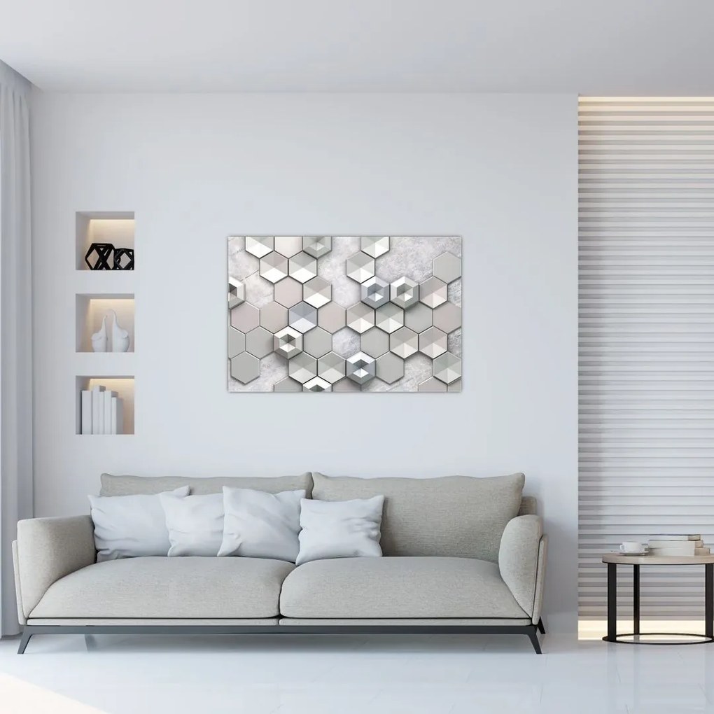 Tablou cu abstracție 3D (90x60 cm)