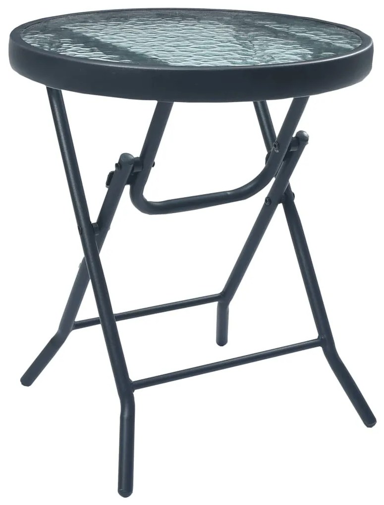 3054574 vidaXL Set mobilier tip bistro, gri taupe, 3 piese, oțel