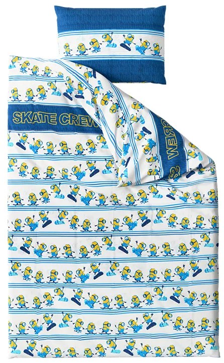 Lenjerie de pat din bumbac pentru copii MIMONI SKATE CREW albastru Dimensiune lenjerie de pat: 60 x 70 cm | 140 x 200 cm