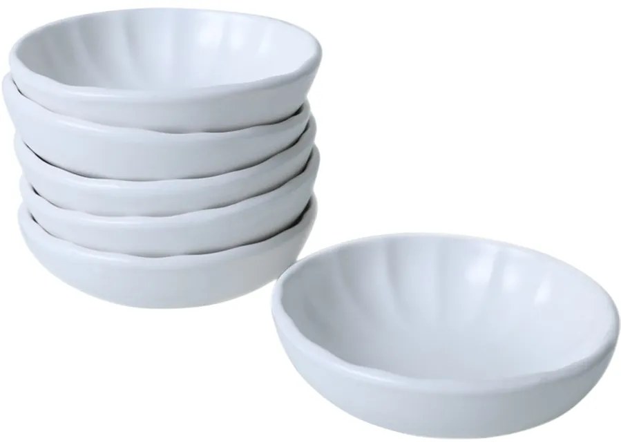 Set de 6 boluri din ceramică Laguna 12 cm, alb