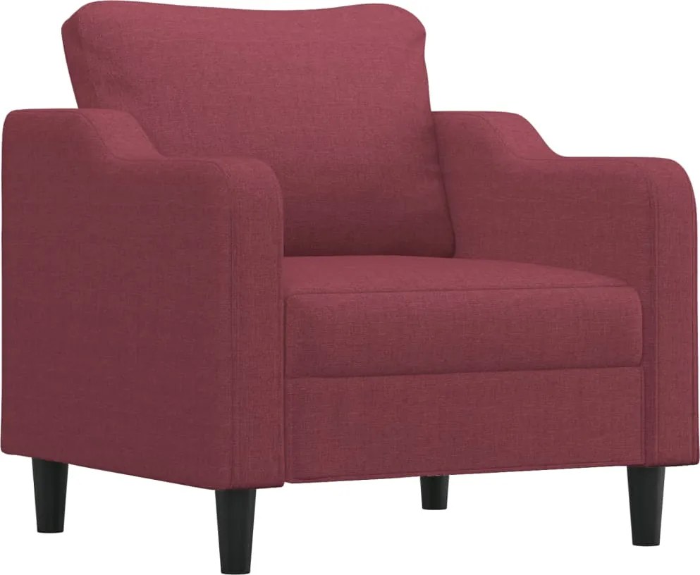 vidaXL Fotoliu canapea, roșu vin, 60 cm, material textil
