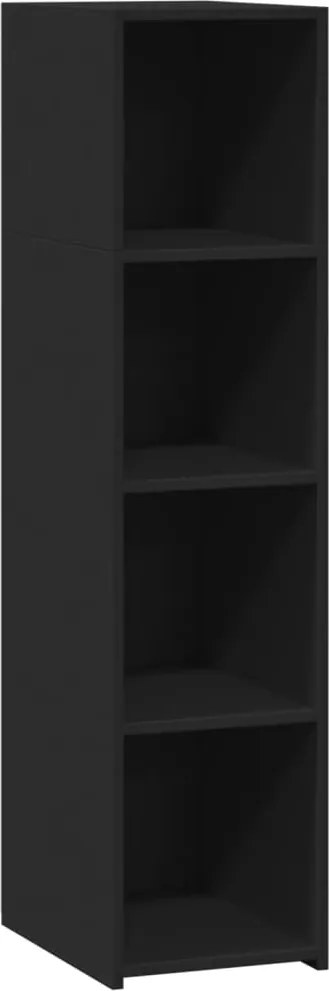 vidaXL Dulap înalt, negru, 30x41x124 cm, lemn compozit