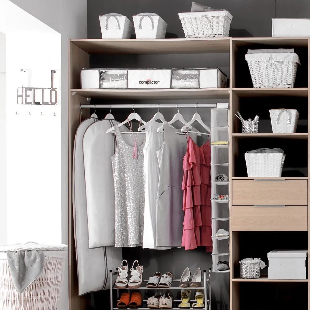 Cutii de depozitare sub pat 2 buc. din material textil/din plastic cu vacuum 105x45x15,5 cm Life – Compactor