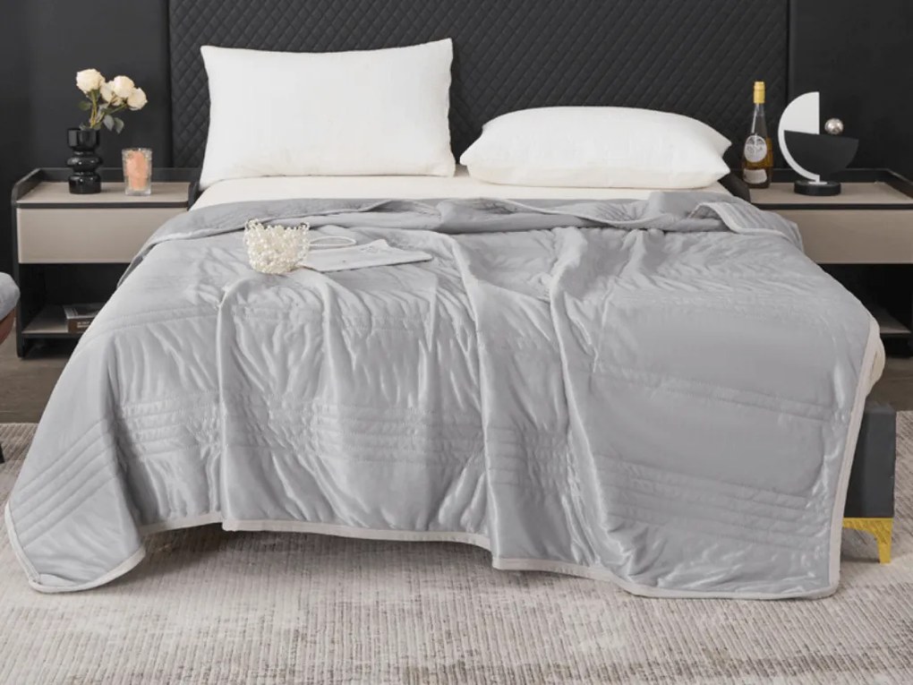 Pilota de vara racoritoare CELIA, gri Dimensiune: 140 x 200 cm