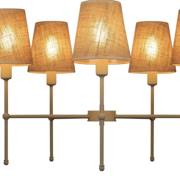 Lustră cu tijă MADELA 5xE14/40W/230V iută/bej