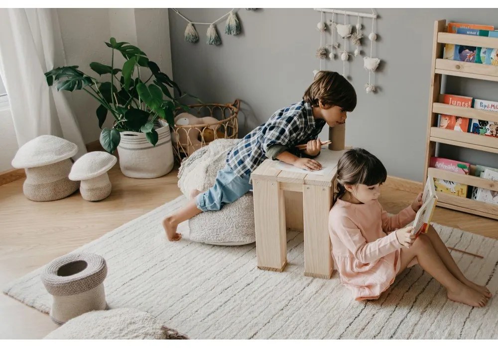 Coș de jucării pentru copii bej din material textil ø 33x38 cm Mama Mushroom – Lorena Canals