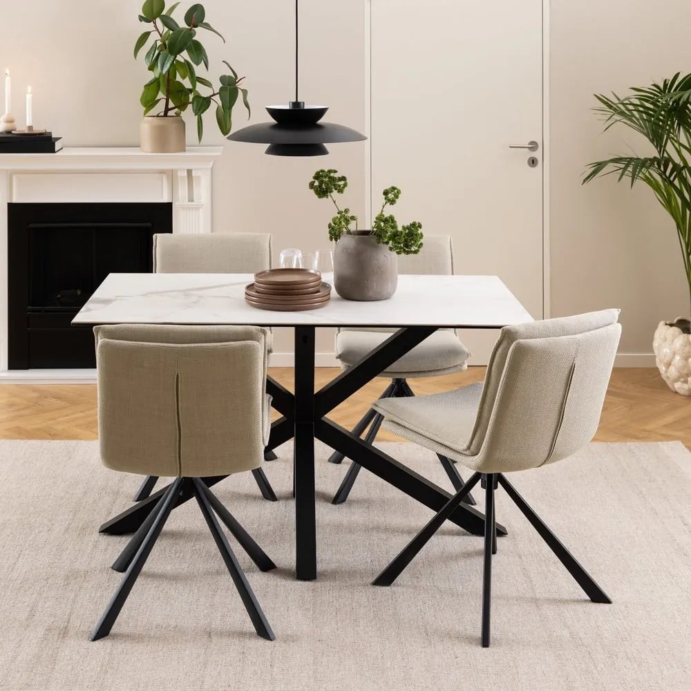 Scaun de dining crem Flynn – Actona