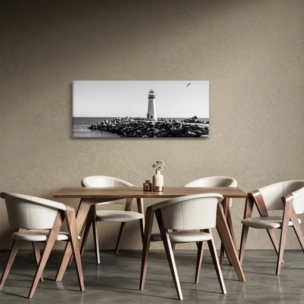 Tablou - Far de pe coastă, Santa Cruz, California (120x50 cm)