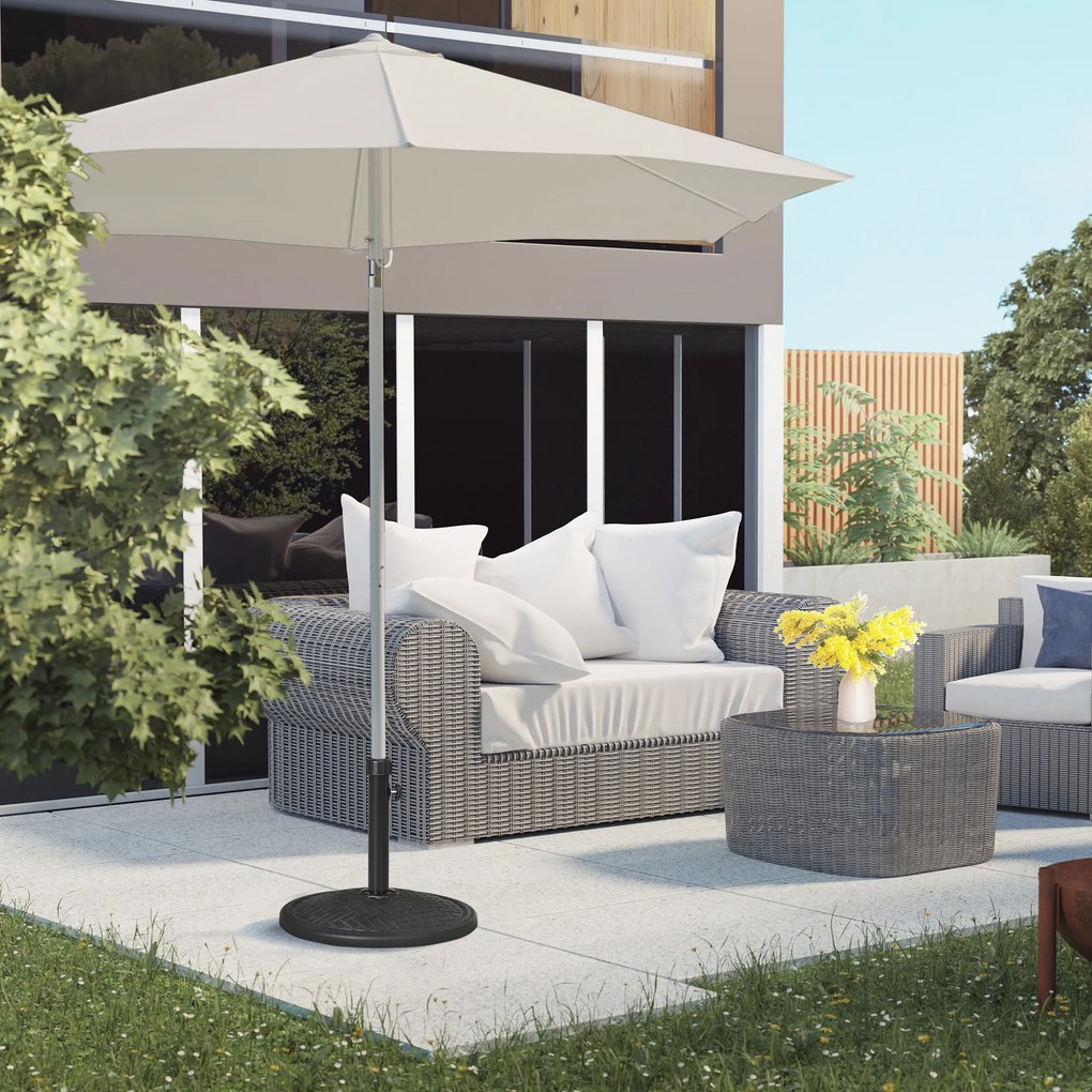 Outsunny Bază pentru Umbrelă cu Buton Reglabil, Ø46x34 cm, Negru | Aosom Romania