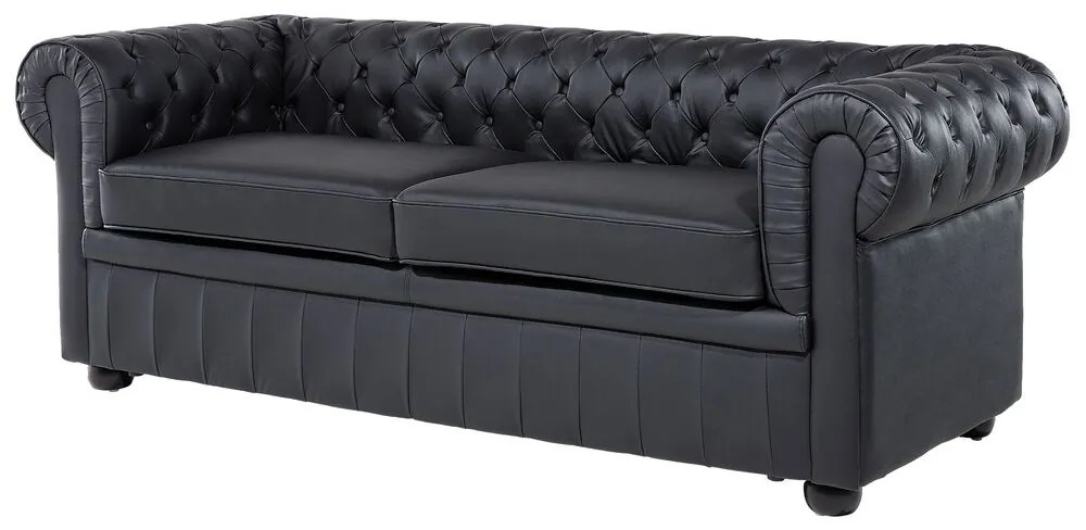 Set canapele CHICHESTER (piele) (negru) (pentru 4 persoane). 1019057