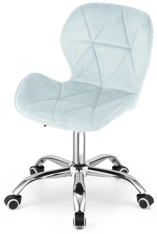 Scaun de birou AVOLA VELVET albastru deschis