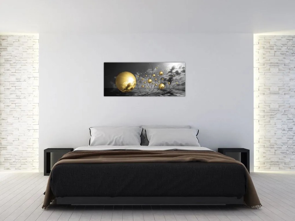 Tabloul bilelor în ocru (120x50 cm)