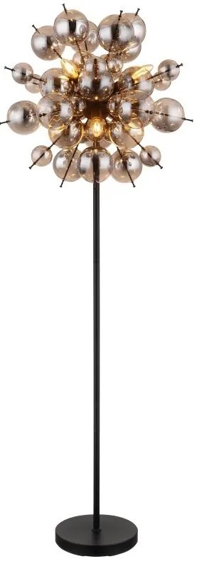 Lampadar design modern UDO 6L negru/fumuriu