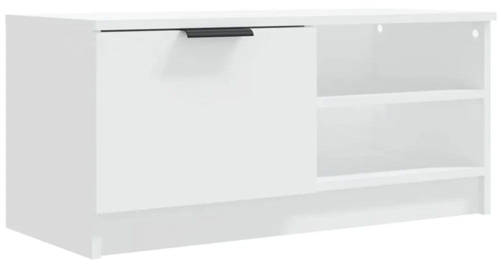 811466 vidaXL Comodă TV, alb, 80x35x36,5 cm, lemn prelucrat
