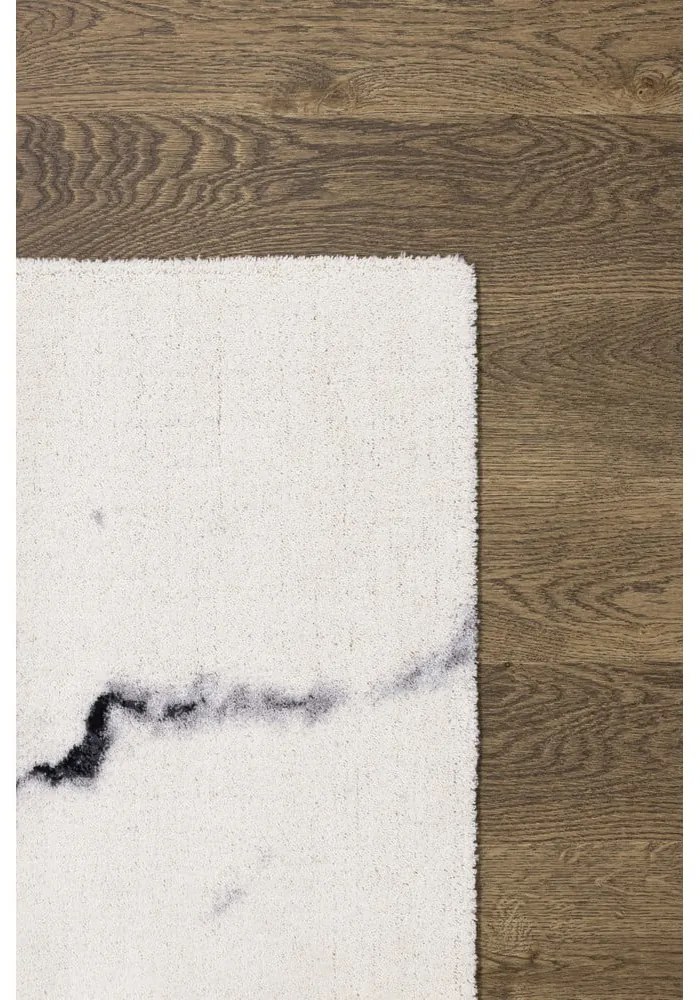 Covor crem din lână 133x180 cm Marble – Agnella