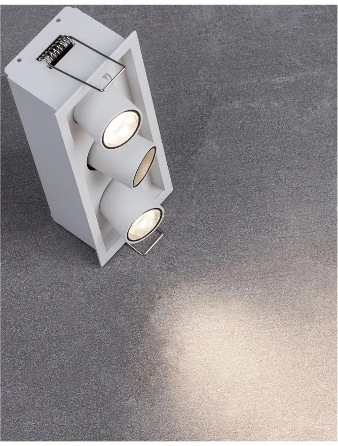Corp LED incastrabil cu 3 Mini Spoturi ajustabile DESERT albe
