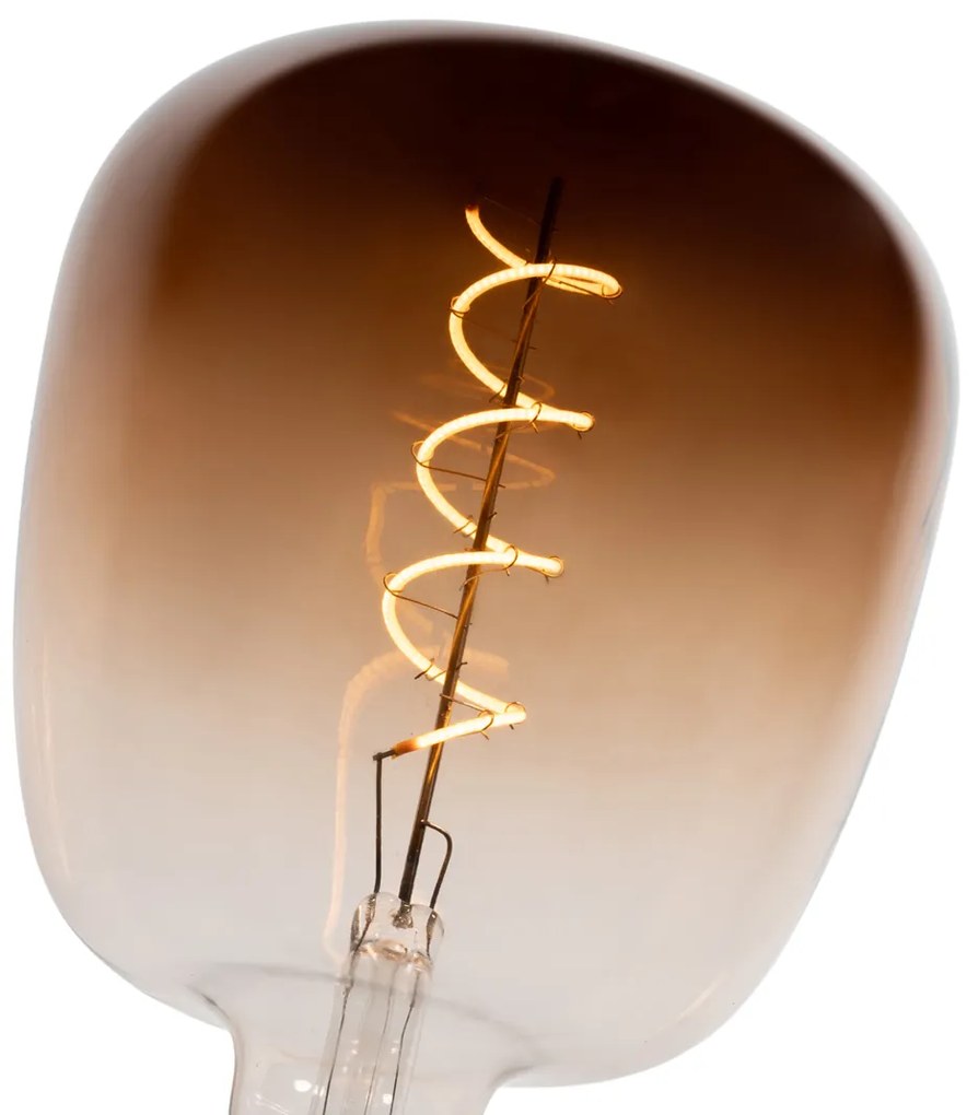 Set de 5 becuri LED E27 dimabile G140 maro 4,9W 110 lm 1800K
