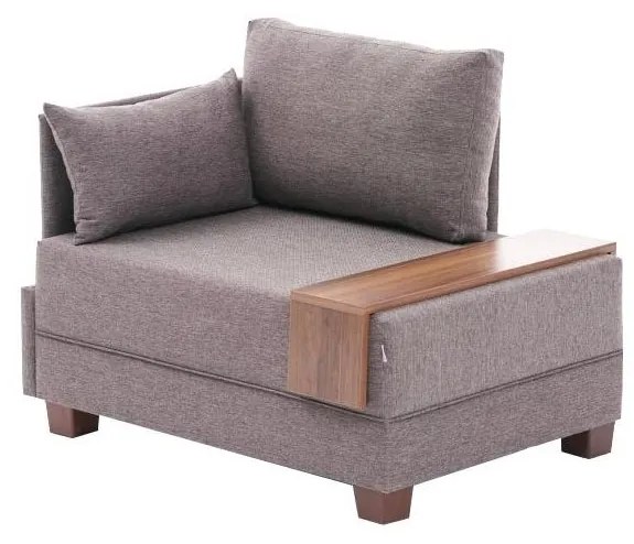 Fotoliu de colț TULA, maro, stânga