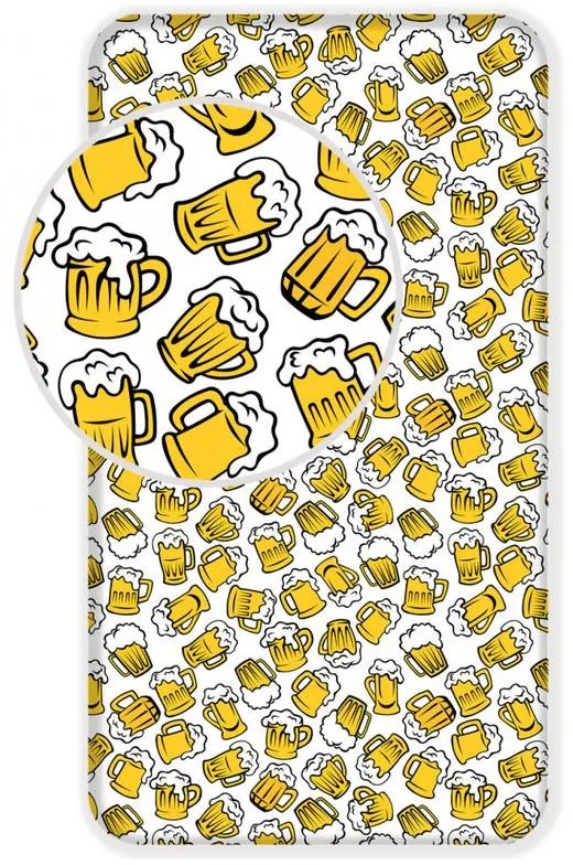 Bere Beer, cearșaf cu elastic 90x200 cm
