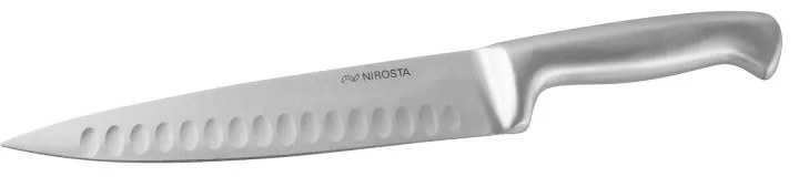 Cutit Santoku Fackelmann 40406, Otel inoxidabil, 20/34 cm, Gri