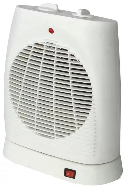 Aeroterma ELITE EFH-1386, 2000W, 20 m², Oscilatie 90°, 3 trepte, Termostat reglabil, Indicator de putere, Alb