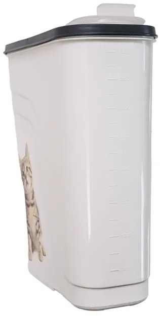 Cutie de plastic alba pentru granule 4l