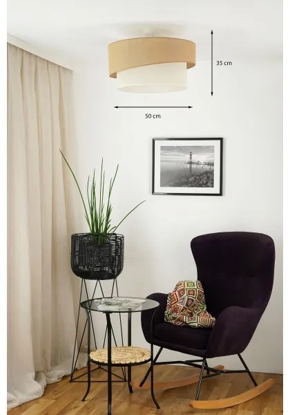 Brilagi - Lustr SHINE 1xE27/15W/230V pr. 50 cm bej/crem