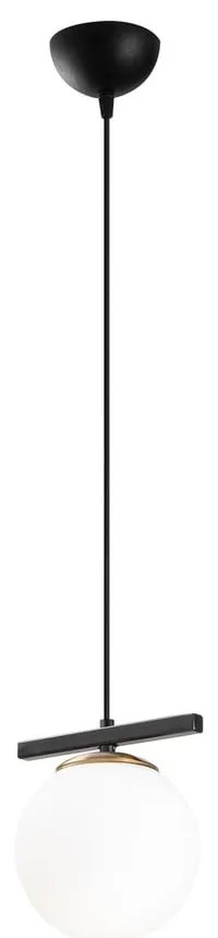 Lustră albă/neagră cu abajur din sticlă ø 15 cm Üzüm – Opviq lights