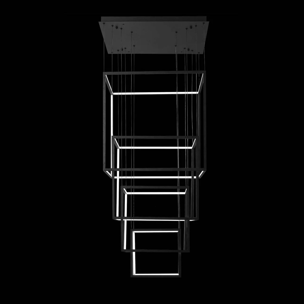 Lustra LED XXL design modern casa scarii Opera XL neagra ZZ AZ3139