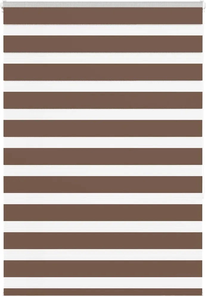 vidaXL Jaluzea tip zebra maro lățime țesătură 95,9 cm poliester
