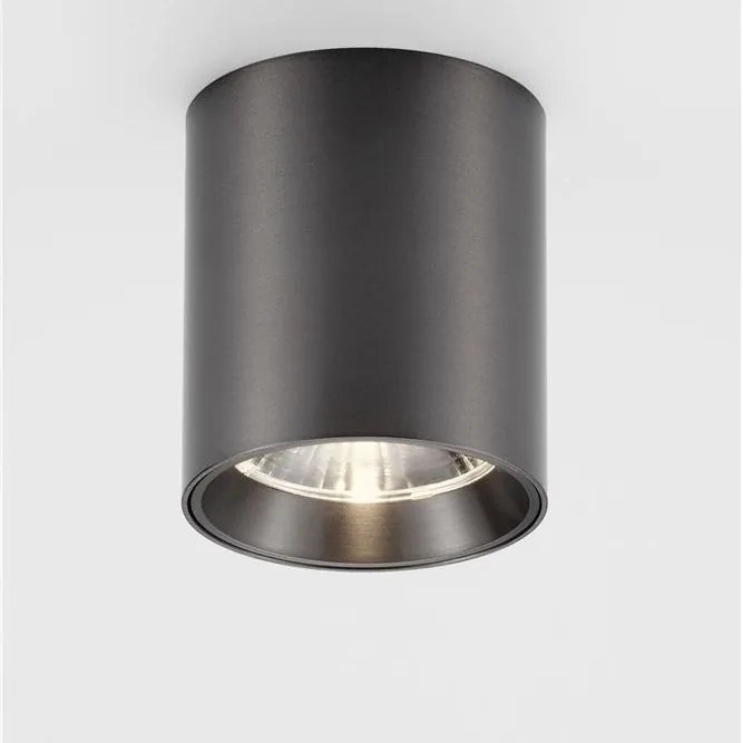 Spot aplicat LED design tehnic IRIS nickel negru