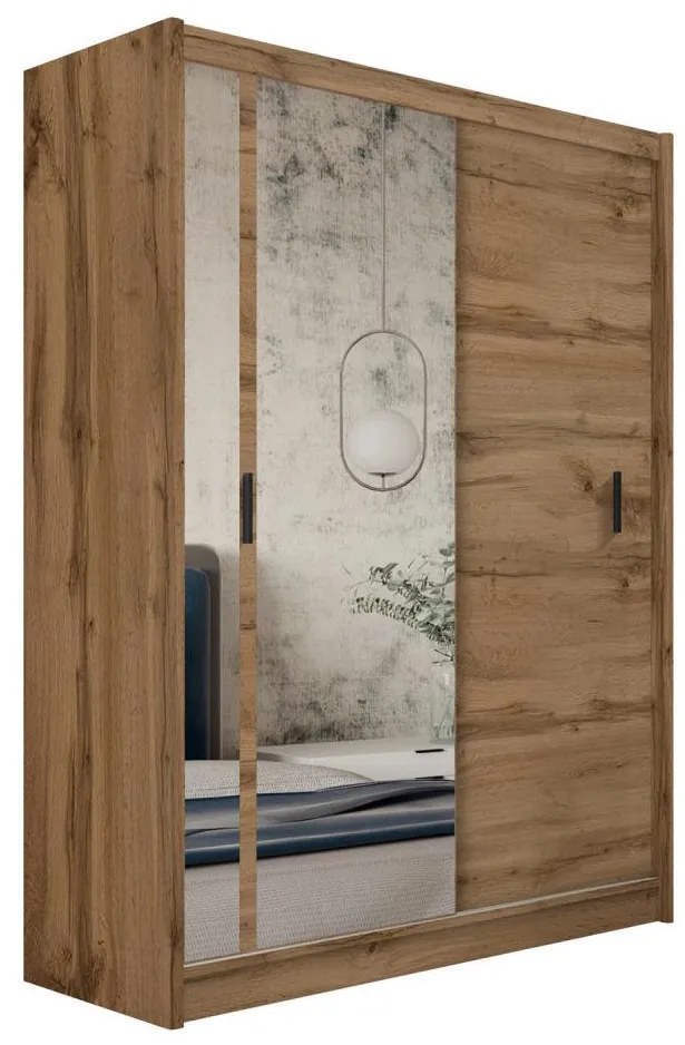 Dulap cu oglindă SABRINA 180x215 cm, stejar woltan