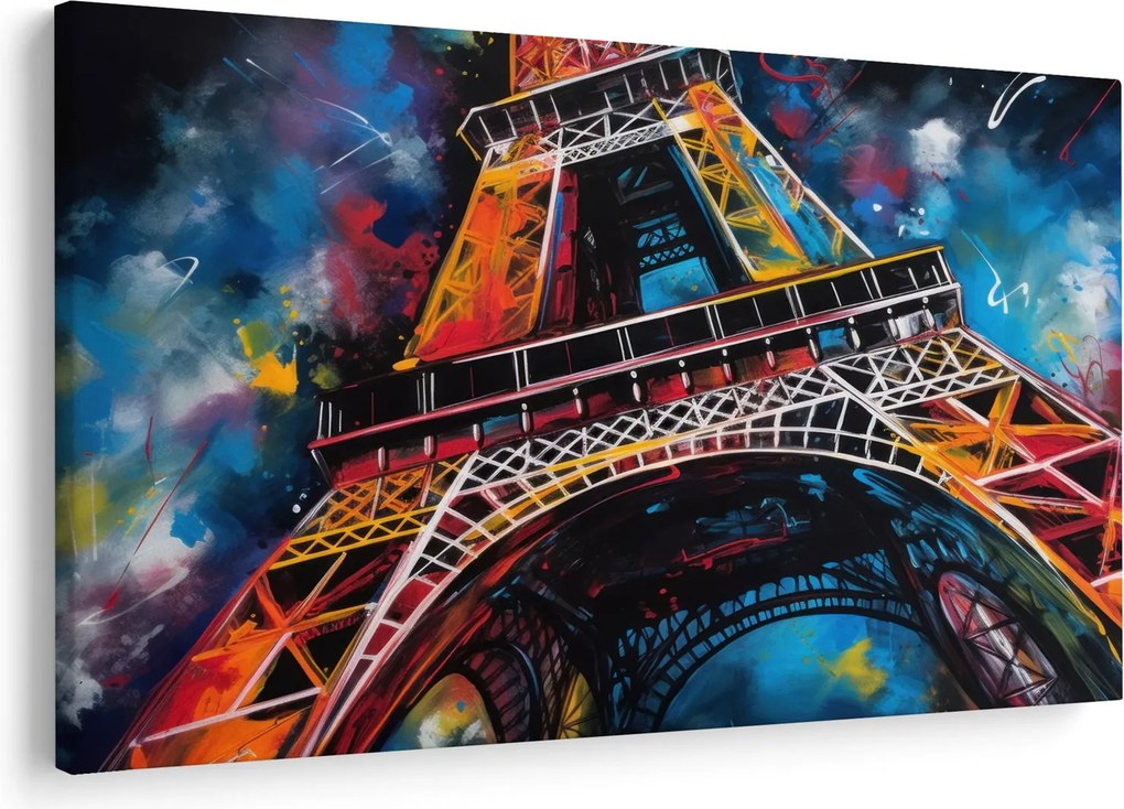 Tablou - Pictură a Turnului Eiffel II. (90x60 cm)