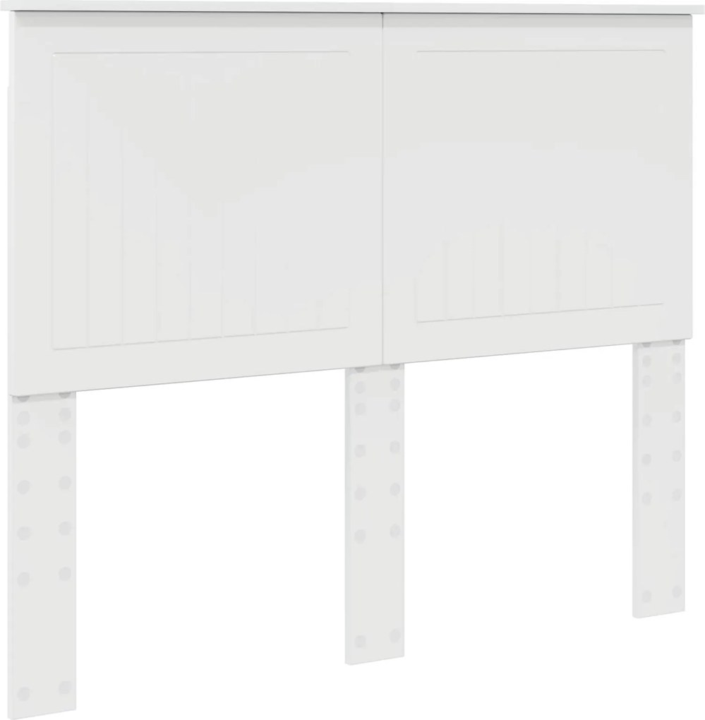 vidaXL Tăblie cap cu headboard Alb Lucios 120 cm Lemn compozit