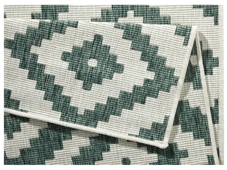 Covor reversibil adecvat pentru interior și exterior verde-crem 80 x 345 cm Malta - NORTHRUGS