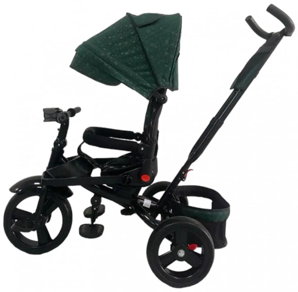 Tricicleta pliabila cu scaun reversibil si pozitie de somn, verde, TMR-48-verde