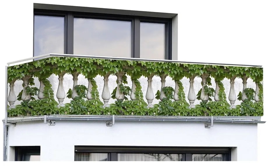 Paravan pentru balcon verde din plastic 500x85 cm – Maximex