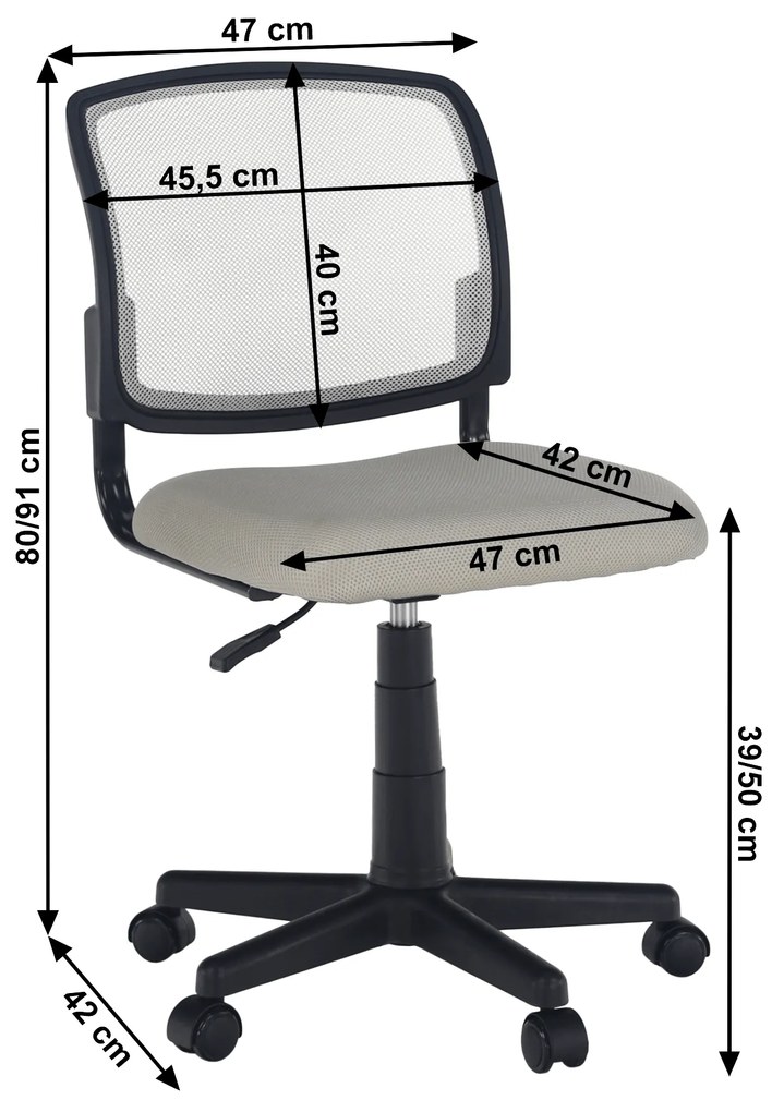 Scaun rotativ, gri negru, RAMIZA