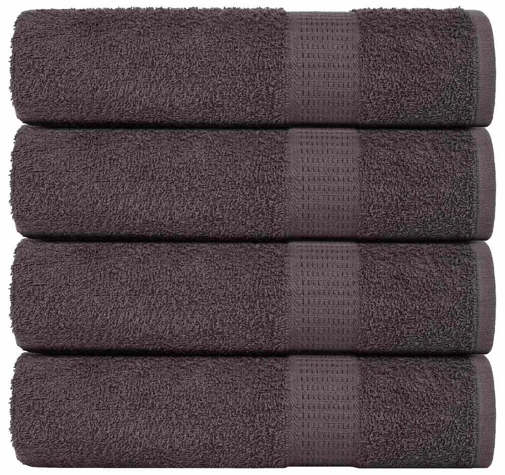 vidaXL Prosoape de baie 4 buc Antracit 100x150 cm 360 g/m² 100% bumbac