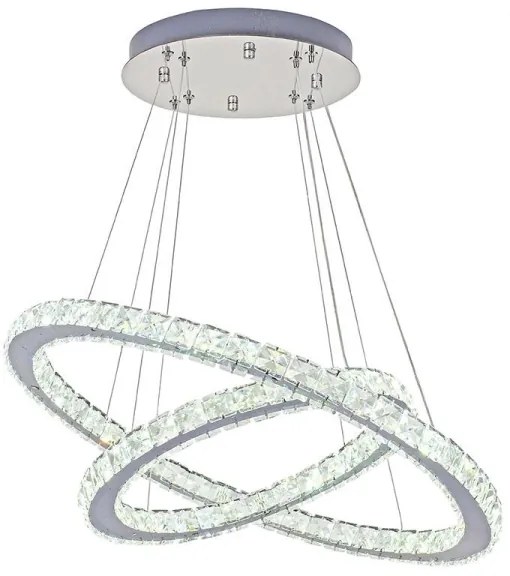 Lustră LED dimabilă pe cablu LED/115W/230V 3000-6500K argintiu + telecomandă