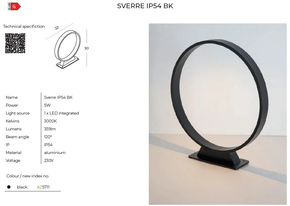 Stalp LED iluminat exterior decorativ IP54 SVERRE