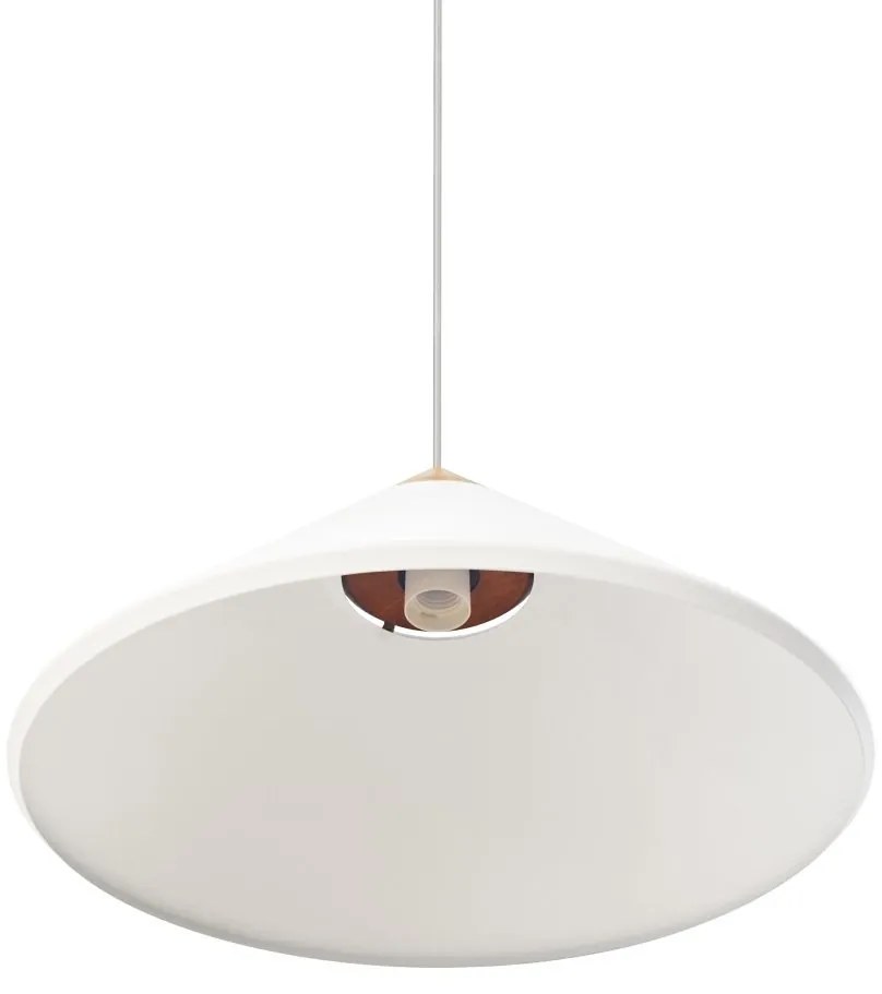 Lustra, Pendul Design Nordic Minimalist, Lemn, Metal, Kinto alb