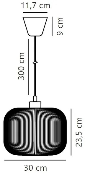 Lustră pe cablu Nordlux MILFORD 1xE27/40W/230V d. 30 cm