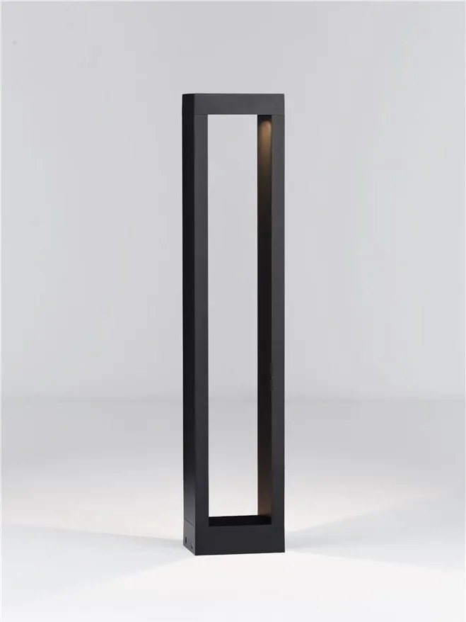 Stalp exterior LED 3000K IP65 DOLIX negru, H-60cm