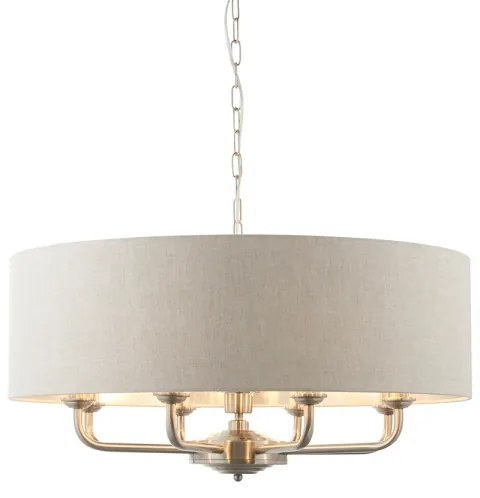 Lustră pe lanț Endon 99152 HIGHCLERE 8xE14/40W/230V gri/crom mat