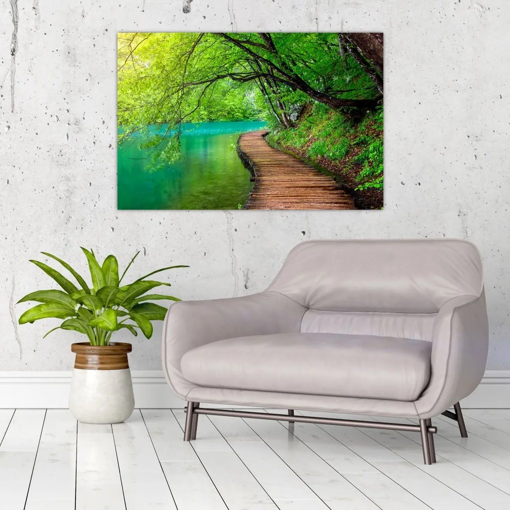 Tablou - Lacurile Plitvice (90x60 cm)