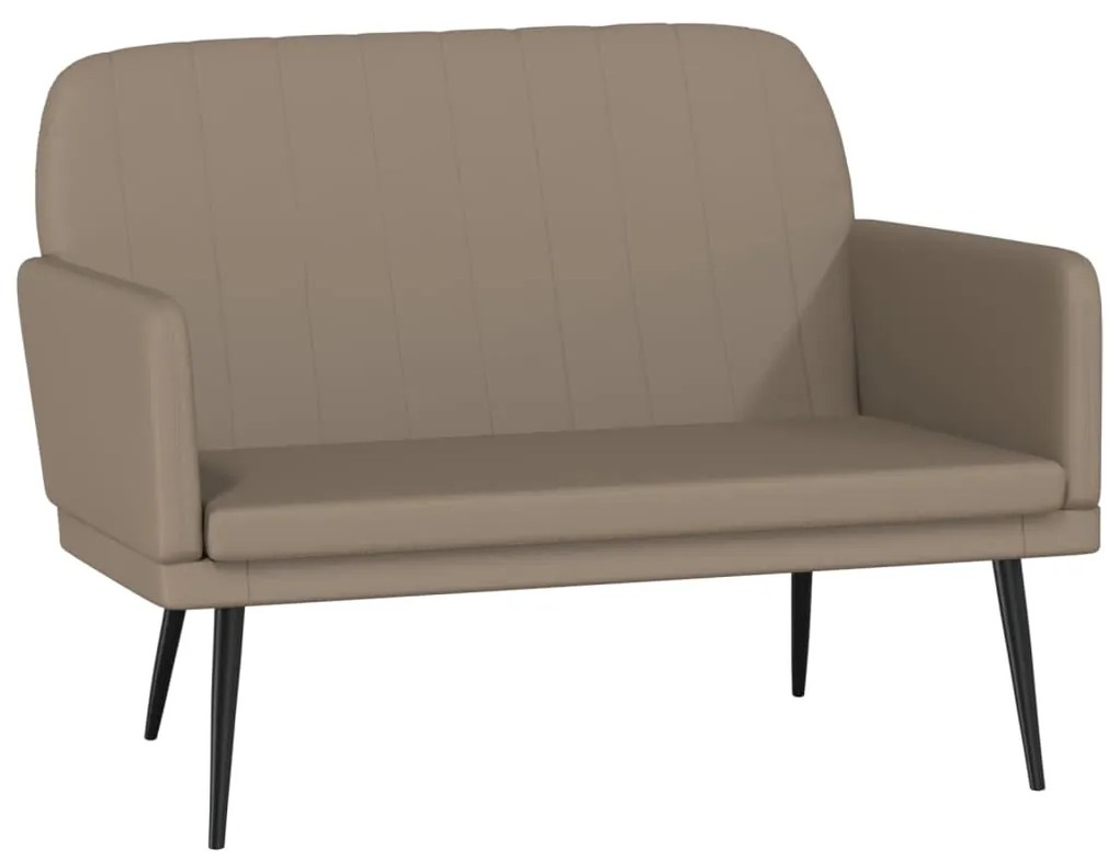 351403 vidaXL Bancă, cappuccino , 107x80x81 cm, piele ecologică